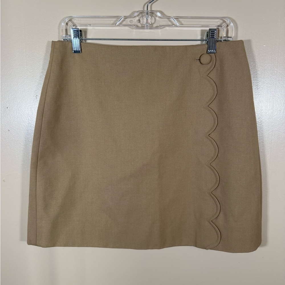 J Crew Wool scalloped A-Line skirt size 10